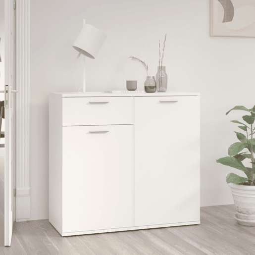 Aparador - Bufete - Móvei de apoio 80x36x75 cm derivados de madeira branco pt2526