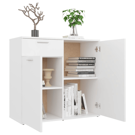 Aparador - Bufete - Móvei de apoio 80x36x75 cm derivados de madeira branco pt2526