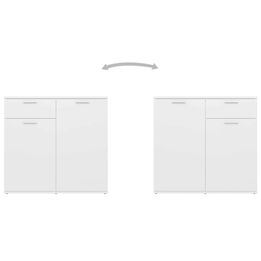 Aparador - Bufete - Móvei de apoio 80x36x75 cm derivados de madeira branco pt2526