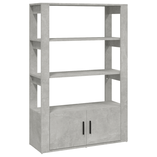 Aparador - Bufete - Móvei de apoio 80x30x119,5 cm derivados de madeira cinzento cimento pt2839