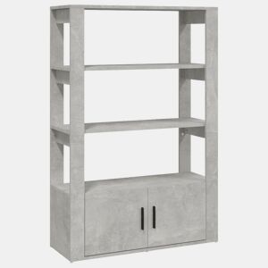 Aparador - Bufete - Móvei de apoio 80x30x119,5 cm derivados de madeira cinzento cimento pt2839