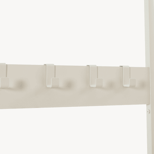 Bengaleiro Napinerg com espelho e sapateira 185x98x34 cm Cor de areia en.casa