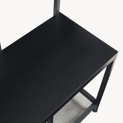 Bengaleiro Napinerg com espelho e sapateira 185x98x34 cm Preto en.casa