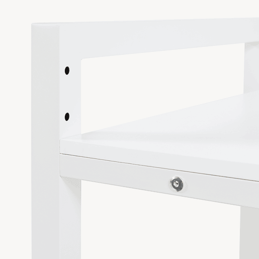 Prateleira para máquina de lavar Hökangend prateleira regulável em altura 105x73x63 cm branco en.casa Prateleira para máquina de lavar Hökangend prateleira regulável em altura 105x73x63 cm branco en.casa