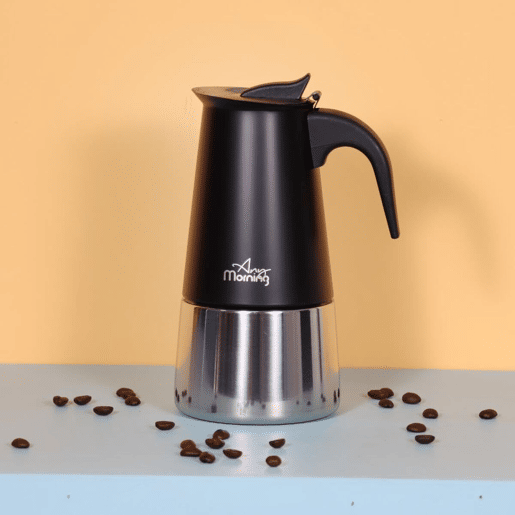 Cafeteira Espresso Any Morning inox 300 ml preta indução