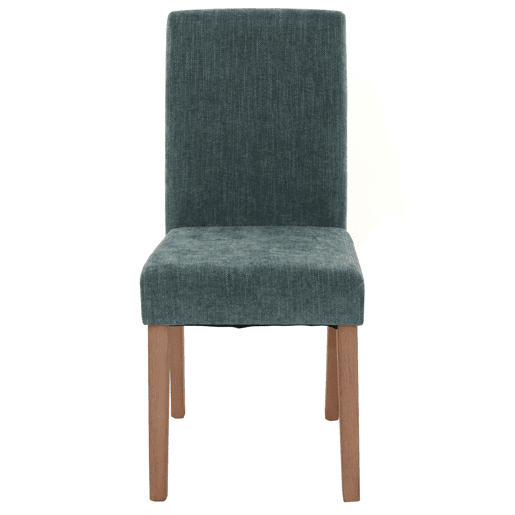 Conjunto de 2 cadeiras de jantar com encosto alto em tecido chenille verde com pés de madeira clara 04_0007325