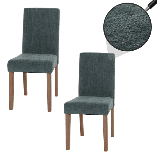 Conjunto de 2 cadeiras de jantar com encosto alto em tecido chenille verde com pés de madeira clara 04_0007325