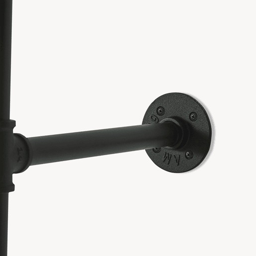 Suporte de parede para varão de roupa Kenävatka 222x296x31 cm aço preto en.casa Suporte de parede para varão de roupa Kenävatka 222x296x31 cm aço preto en.casa