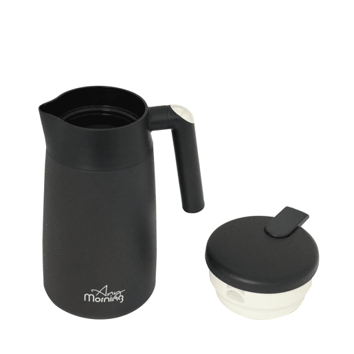 Tetera térmica Any Morning inox 1,2L silicone preta
