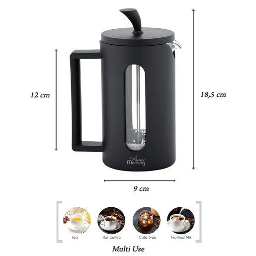 Cafeteira de Êmbolo Any Morning Espresso Preto 600 ml