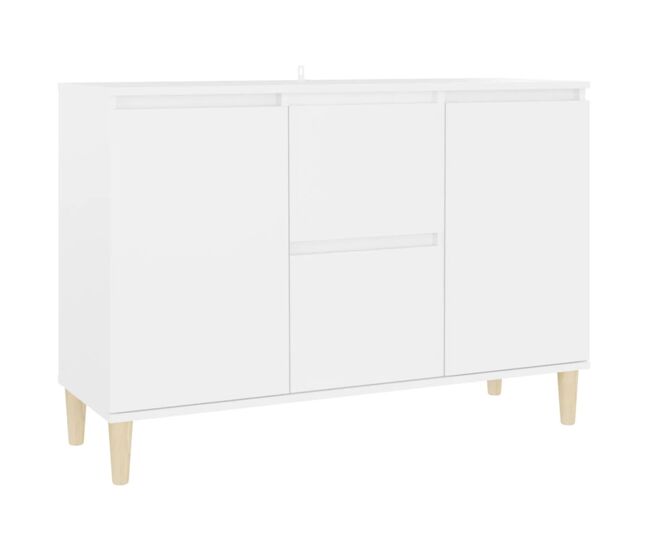 Aparador - mueble de almacenamiento de madera de ingeniería blanco 101x35x70 cm es3139