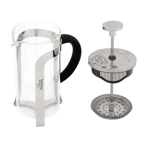 Cafeteira de Êmbolo Any Morning Espresso Preto Prateado 600 ml