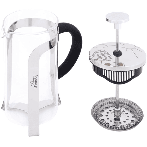 Cafeteira de Êmbolo Any Morning Espresso Preto Prateado 600 ml