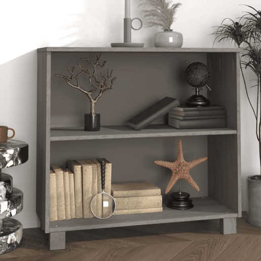 Aparador - Bufete - Móvei de apoio HAMAR 85x35x80 cm pinho maciço cinza-claro pt4114