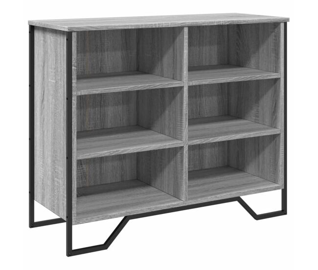Aparador - mueble de almacenamiento madera de ingeniería gris sonoma 91x35,5x74,5 cm es4483