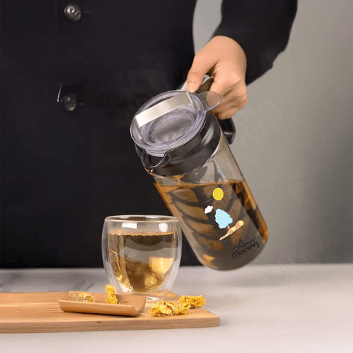 Cafeteira Cold Brew Any Morning 1,3L Vidro Borossilicato Preta