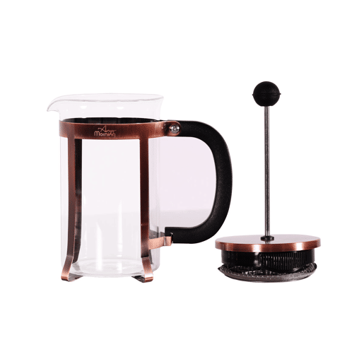 Any Morning Cafeteira prensa francesa 600 ml inox vidro 3 chávenas