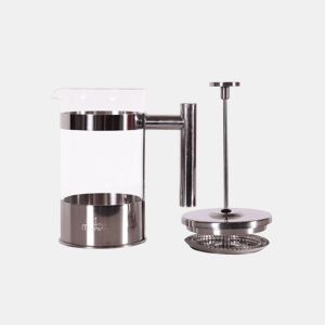Cafeteira prensa francesa Any Morning 600 ml inox e vidro preto