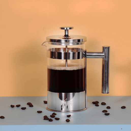 Cafeteira prensa francesa Any Morning 600 ml inox e vidro preto