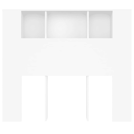 Cabeceira com arrumação acessório de cabeceira mesa de cabeceira prateleira 120 x 18,5 x 104,5 cm MDF branco TDL0200110