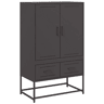 Armário alto - Bufete - Móvei de apoio 68x39x111,5 cm aço preto pt2345