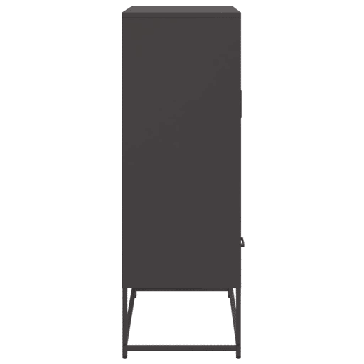 Armário alto - Bufete - Móvei de apoio 68x39x111,5 cm aço preto pt2345