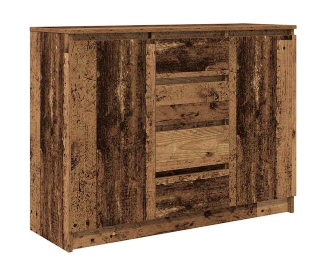 Aparador - mueble de almacenamiento con cajones madera vieja 100,5x35x76 cm es1817