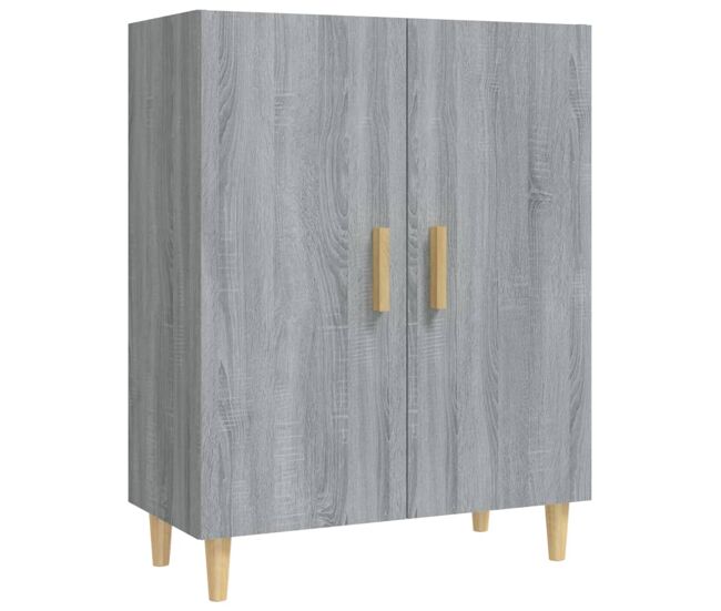 Aparador - mueble de almacenamiento de madera contrachapada gris sonoma 70x34x90 cm es2909
