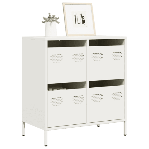 Aparador - Bufete - Móvei de apoio 68x39x73,5 cm aço laminado a frio branco pt2284