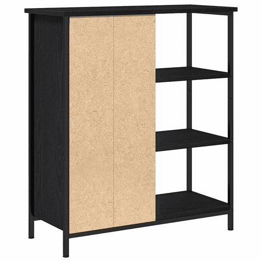 Bufete - Móvei de apoio Carvalho Preto 70 x 30 x 80 cm pt5008
