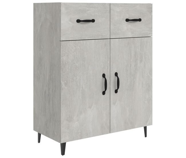 Aparador - mueble de almacenamiento de madera de ingeniería gris hormigón 69,5x34x90 cm es3321