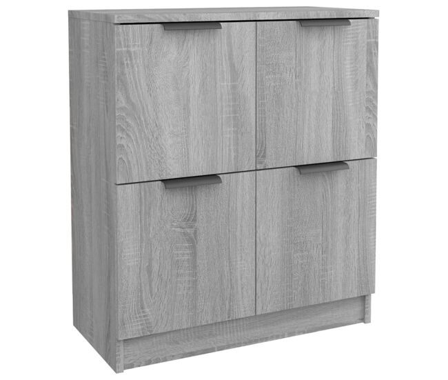 Aparador - mueble de almacenamiento de madera contrachapada gris sonoma 60x30x70 cm es2876