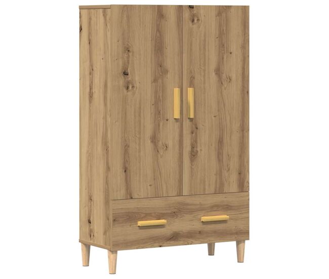 Aparador alto - mueble de almacenamiento de madera contrachapada artesano roble es528