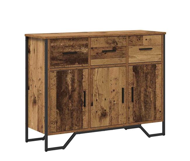 Aparador - mueble de almacenamiento con cajón madera vieja 97 x 32,5 x 74,5 cm es1765