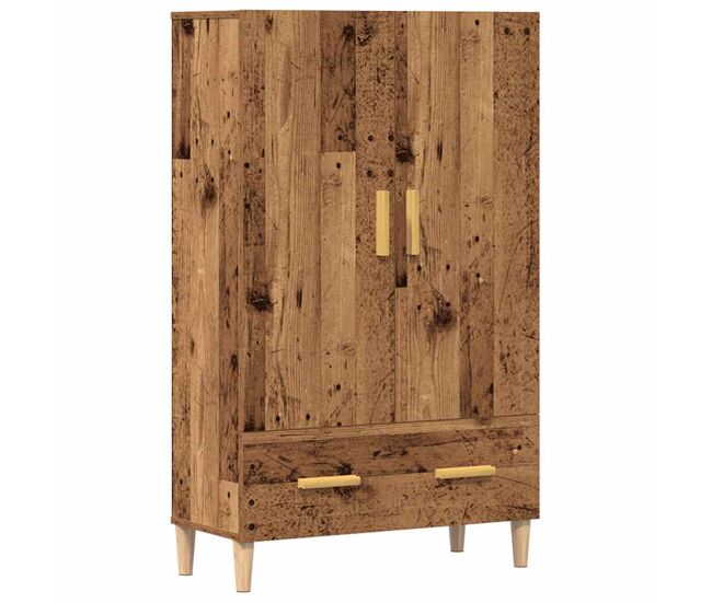 Aparador - mueble de almacenamiento de madera de ingeniería madera vieja 70x31x115 cm es3487