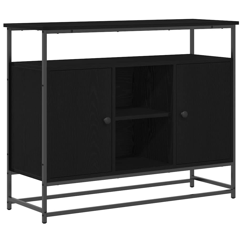 Aparador - Mueble de almacenamiento 100 Negro/ Madera