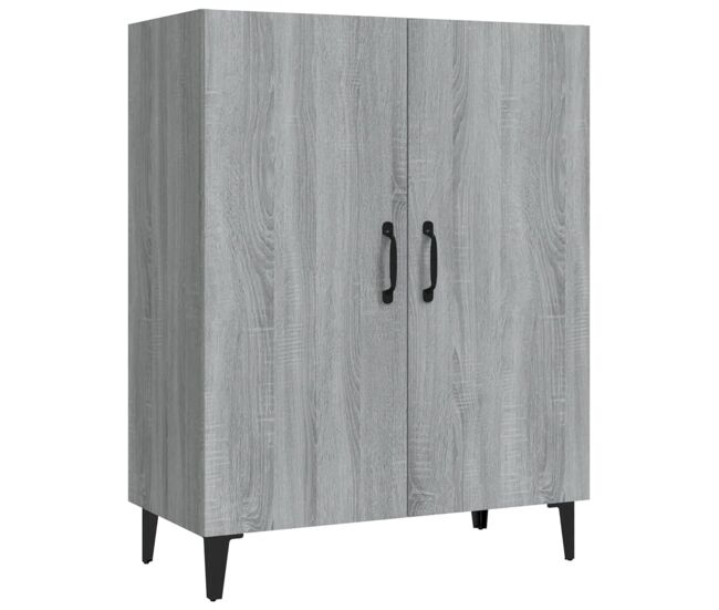 Aparador - mueble de almacenamiento de madera contrachapada gris sonoma 70x34x90 cm es2910
