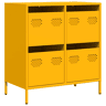 Aparador - Bufete - Móvei de apoio 68x39x73,5 cm aço laminado a frio amarelo mostarda pt109