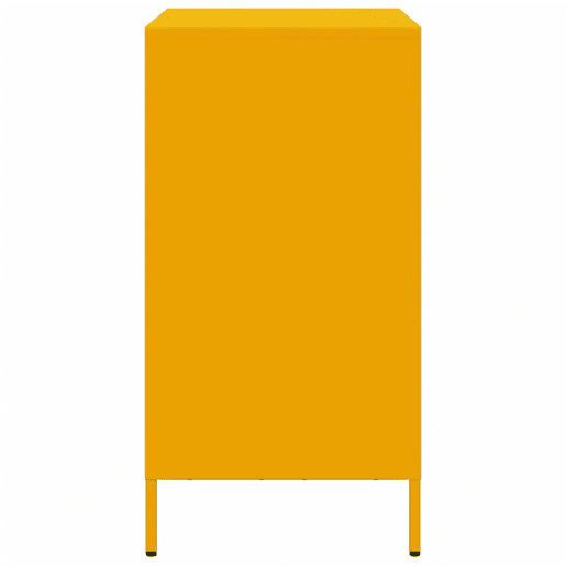 Aparador - Bufete - Móvei de apoio 68x39x73,5 cm aço laminado a frio amarelo mostarda pt109