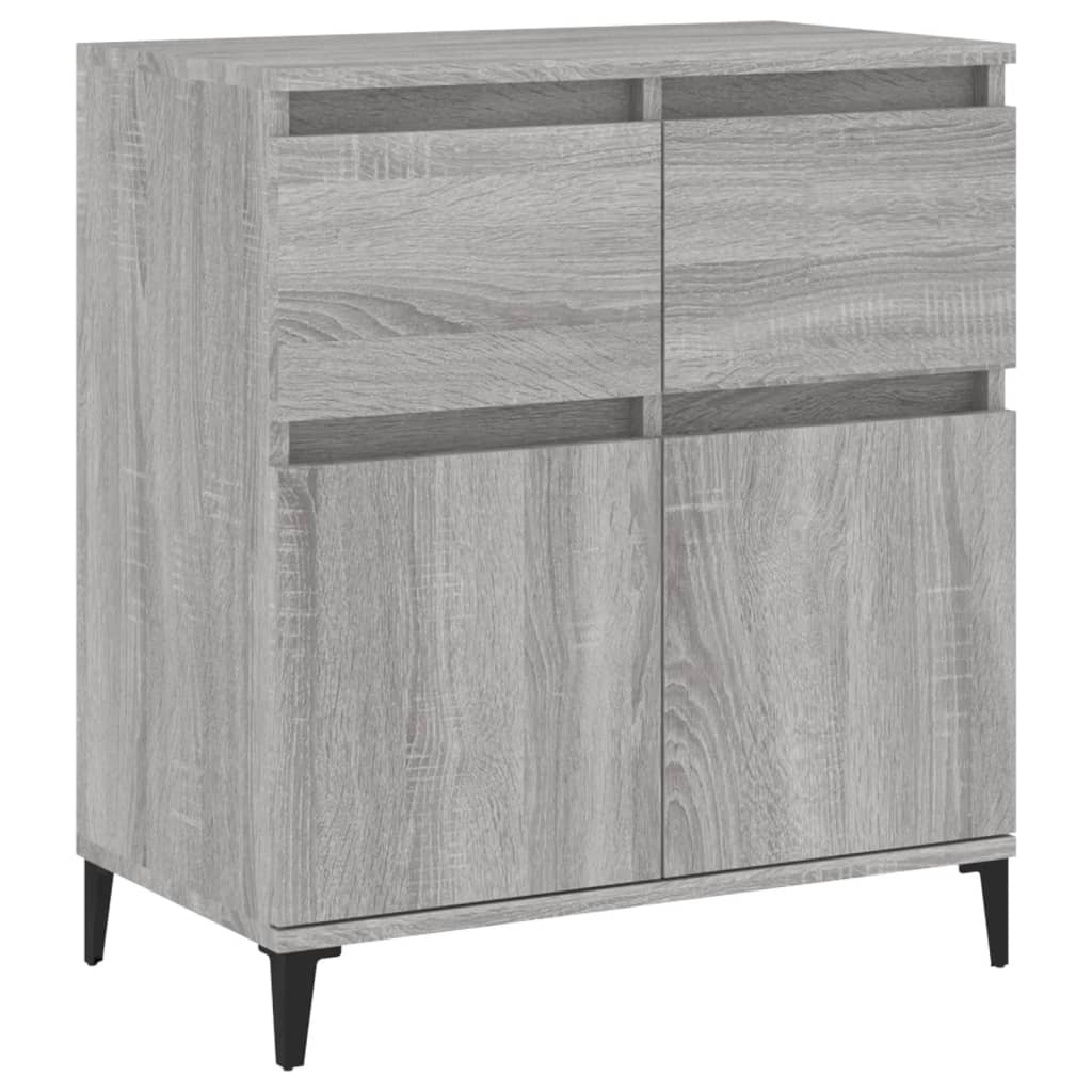 Aparador - Mueble de almacenamiento 60 Roble/ Gris