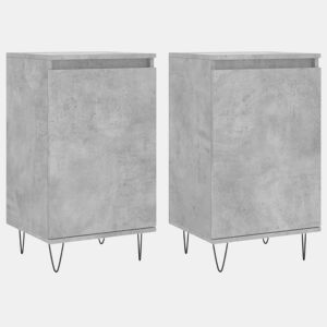 Aparadores - Bufetes - Móveis de apoio 2 pcs 40x35x70 cm derivados de madeira cinza cimento pt5180