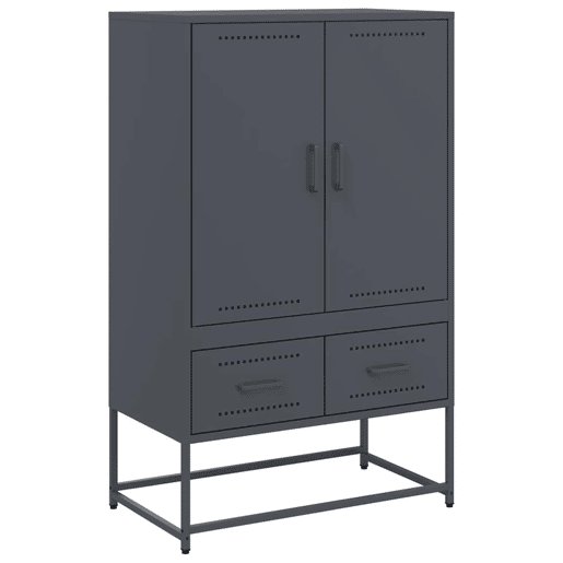 Armário alto - Bufete - Móvei de apoio 68x39x111,5 cm aço antracite pt2200