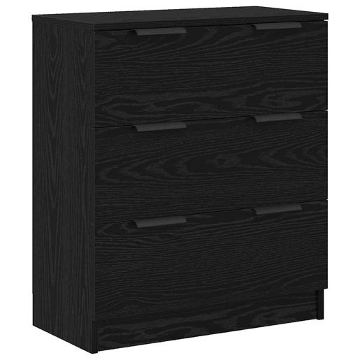 Bufete - Móvei de apoio 3 pcs Carvalho Preto 181 x 30 x 70 cm Madeira processada pt1732