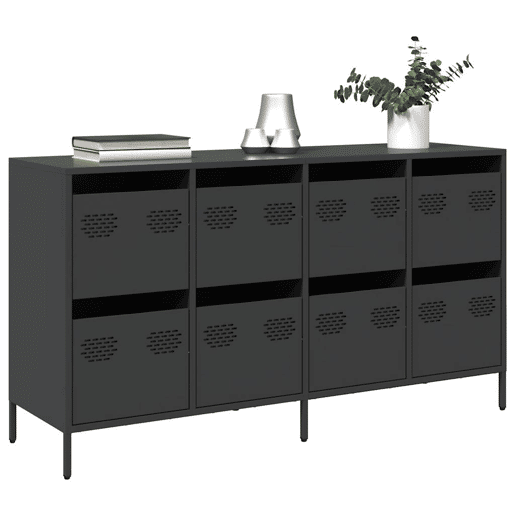 Aparador - Bufete - Móvei de apoio 135x39x73,5 cm aço laminado a frio preto pt2296