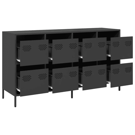 Aparador - Bufete - Móvei de apoio 135x39x73,5 cm aço laminado a frio preto pt2296