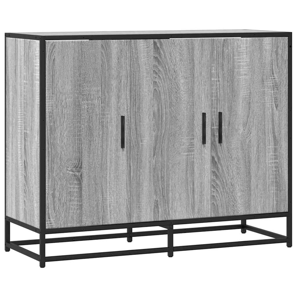 Aparador - Mueble de almacenamiento 94 Roble/ Gris