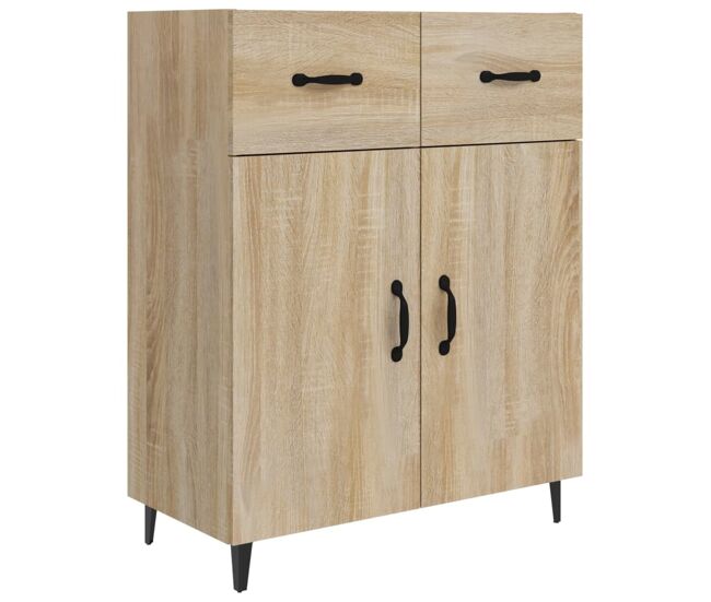 Aparador - mueble de almacenamiento de madera de ingeniería roble sonoma 69,5x34x90 cm es3754