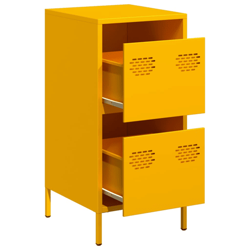 Aparador - Bufete - Móvei de apoio 35x39x73,5 cm aço laminado a frio amarelo mostarda pt107