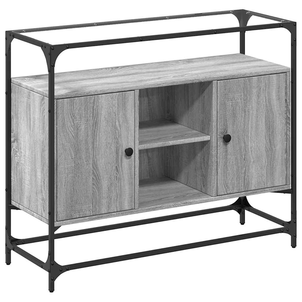 Aparador - Mueble de almacenamiento 98 Roble/ Gris