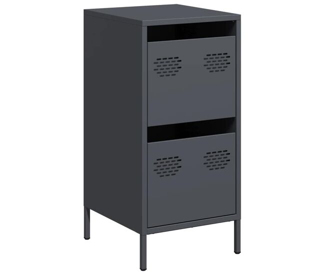 Aparador - mueble de almacenamiento de acero laminado en frío antracita 35x39x73,5 cm es2266